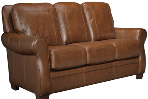 Leather Craft Orangeville Stationary Leather Sofa